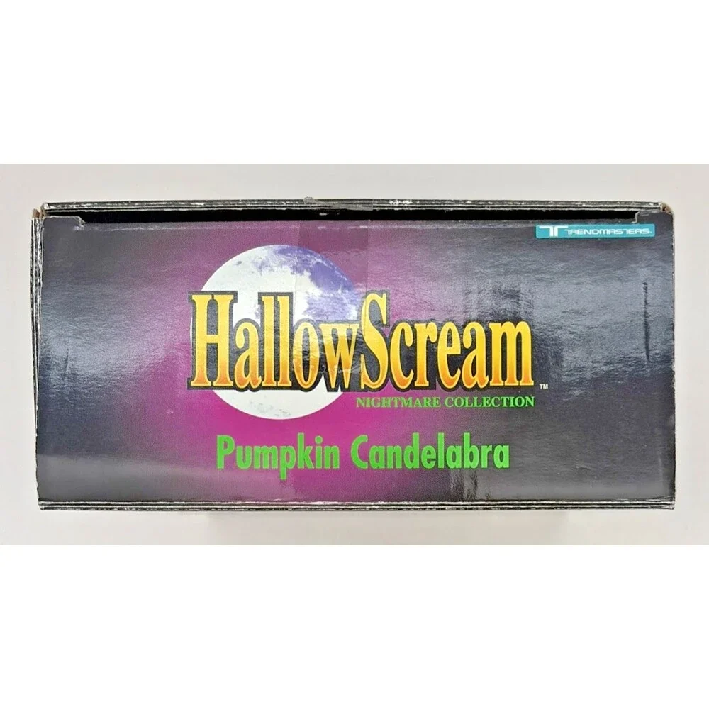Vintage 1996 Trendmasters HallowScream Pumpkin Candelabra Light Up Works